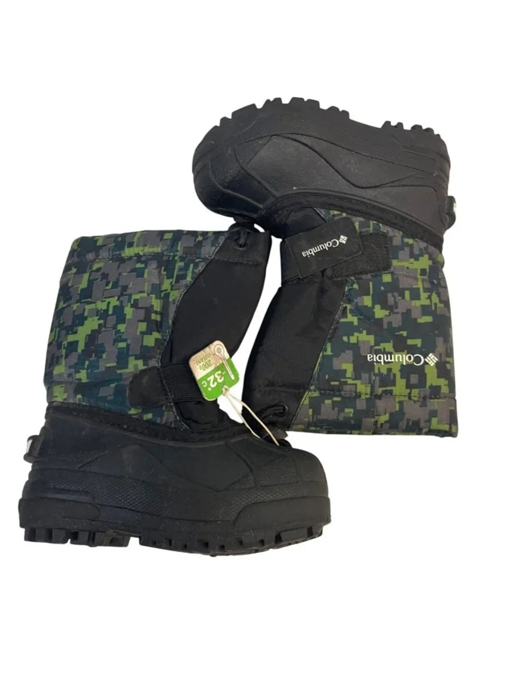 Columbia Powderbug Camo Snow Boots Boys Size 8 Little Kids